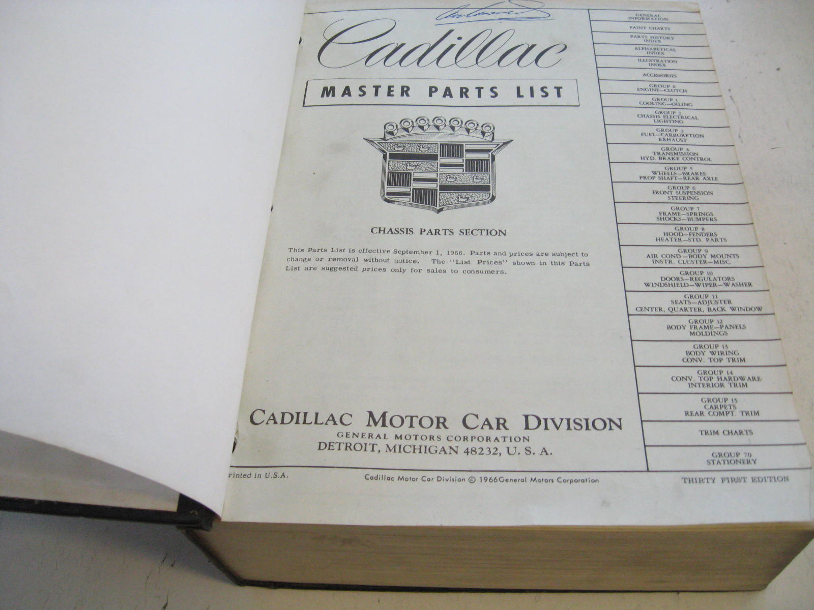 www.hortlund.se 19621967 Cadillac Chassis and Body Master Parts Catalog