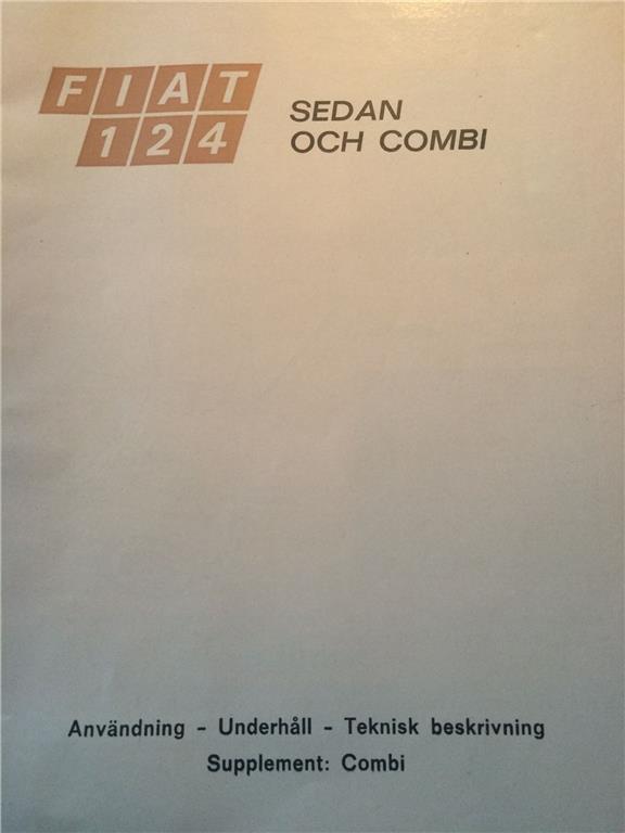 1971 Fiat 124 instruktionsbok svensk - 2