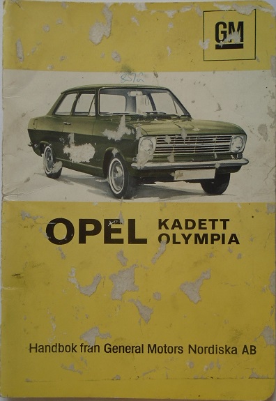1968 Opel Kadett Olympia Handbok