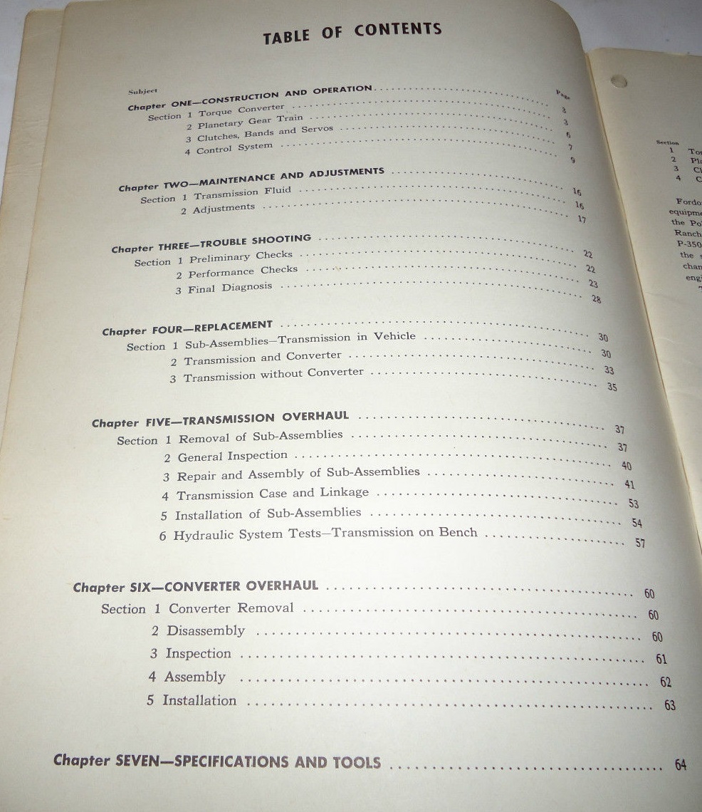 1956 - 1957 Ford Car-Truck Fordomatic Shop Manual - 2