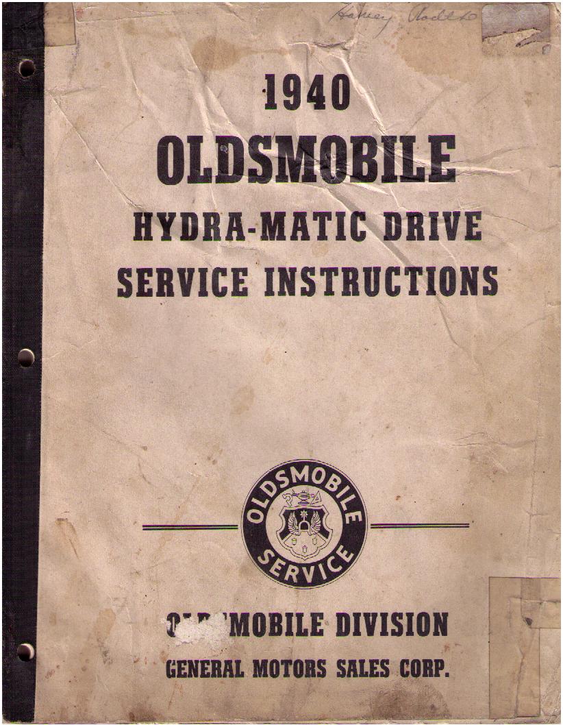 1940 Oldsmobile Hydra-Matic Drive Instructions
