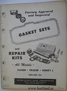 1947 - 1952 Kaiser Frazer Henry J Gasket sets and Repair kits