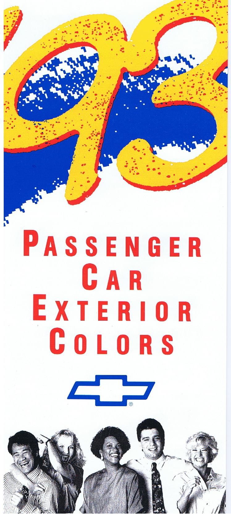 1993 Chevrolet Passanger Car Colors