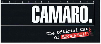 1993 Chevrolet Camaro The Official Car of Rock N Roll Colors