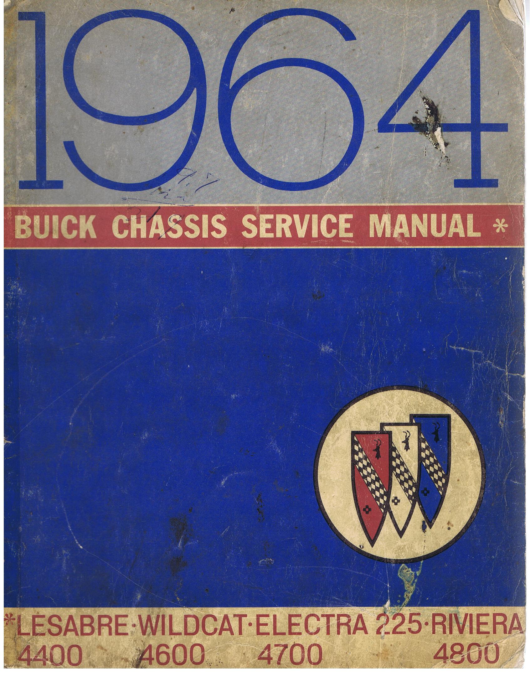 1964 Buick Chassis Service Manual Lesabre Wildcat Electra Riviera