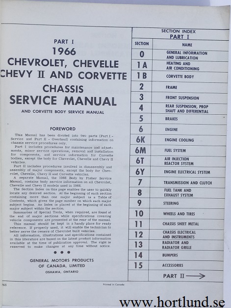1966 Chevrolet Shop Manual Chevrolet Chevelle Chevy II Corvette - 2