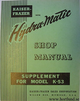1953 Kaiser Hydra-Matic Shop Manual supplement