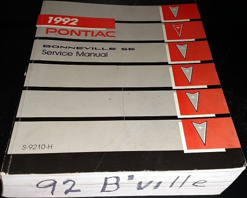 1992 Pontiac Bonneville SE Service Manual