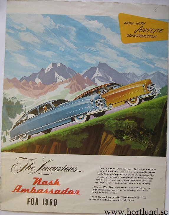 1950 Nash Ambassador broschyr  utg.6-50