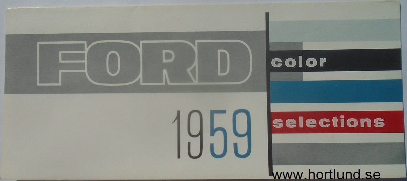 1959 Ford broschyr Color Selections