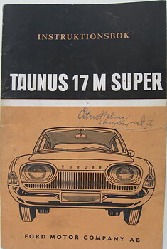 1961 Ford Taunus 17 M Super Instruktionsbok