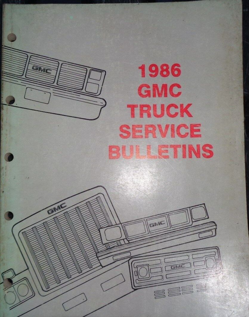 1986 GMC Truck Service Bulletins