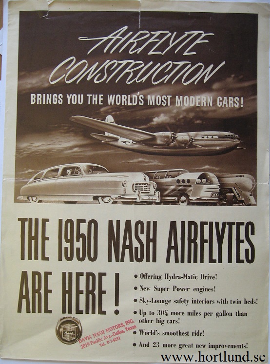 1950 Nash Ambassador & Statesman broschyr