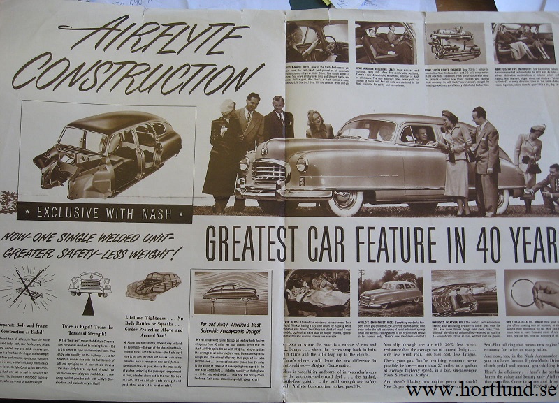 1950 Nash Ambassador & Statesman broschyr - 2