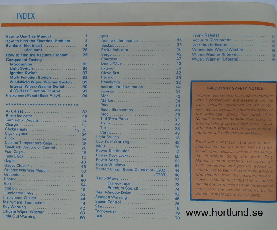 1981 Ford Fairmont / Mercury Zephyr Electrical & Vacuum Trouble-Shooting Manual - 2