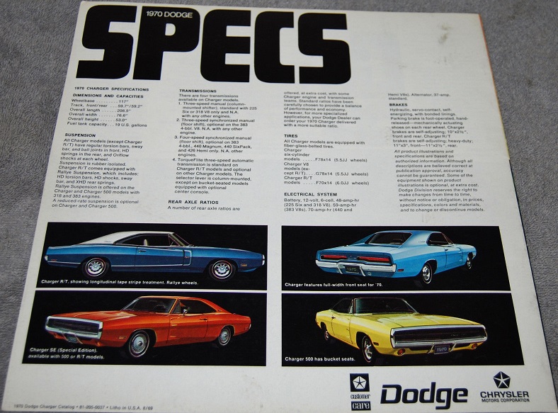 1970 Dodge Charger Broschyr - 4