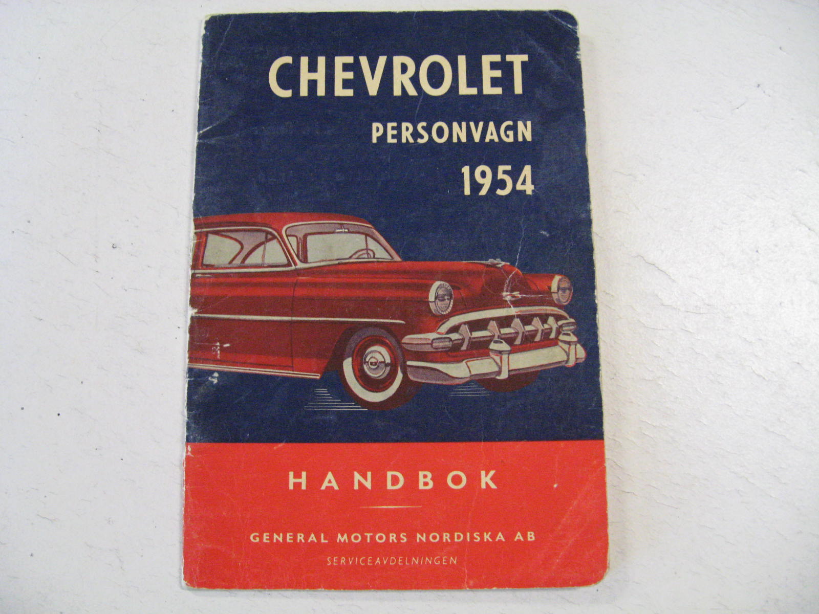 1954 Chevrolet Handbok Svenskt Original