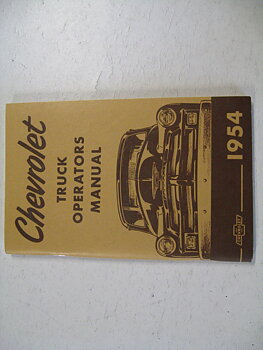1954 Chevrolet Truck Operators Manual Nytryck