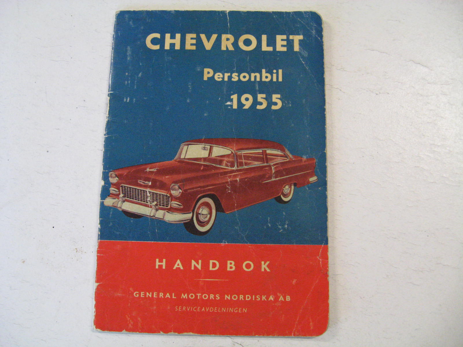 1955 Chevrolet Handbok Svenskt Original