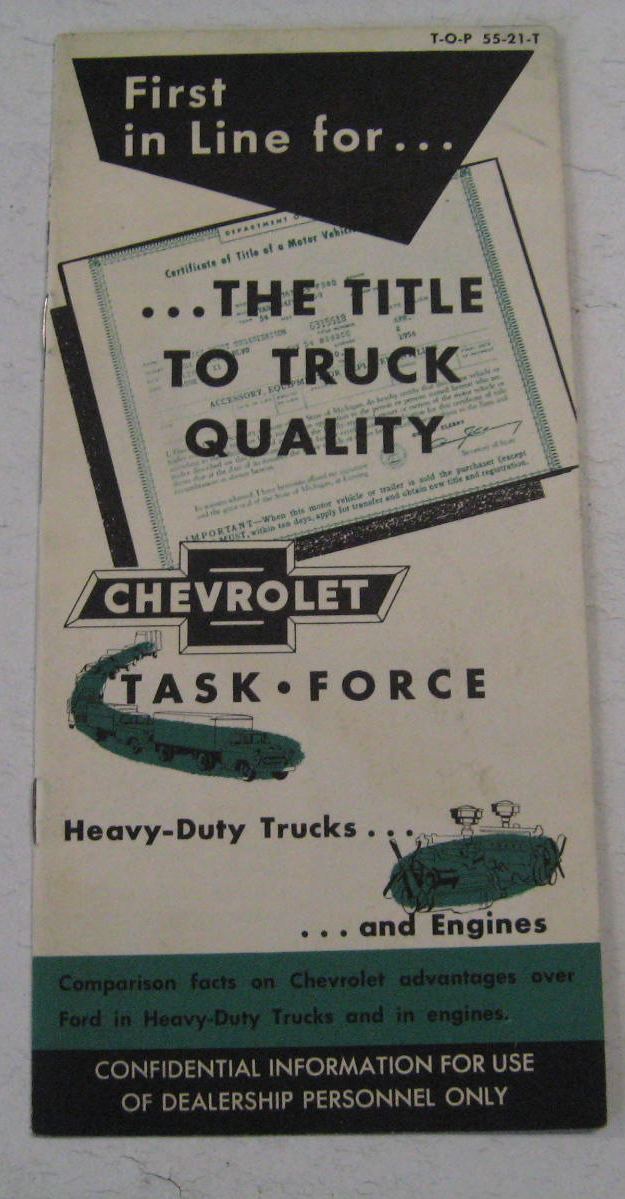 1955 Chevrolet Truck First In Line for the title to the truck