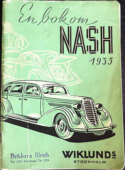 1935 Nash Instruktionsbok svensk