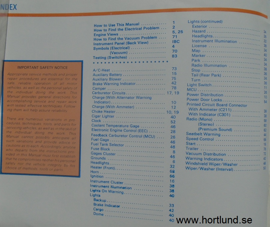 1981 Ford Econoline Electrical & Vacuum Trouble-Shooting Manual - 2