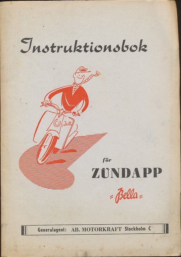 1954 Zündapp Bella Instruktionsbok svensk