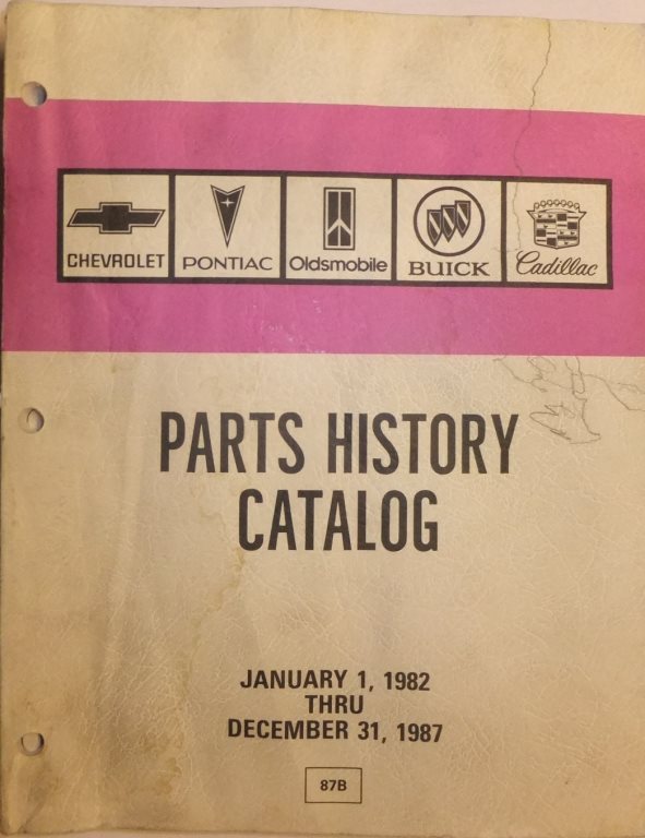 1982-1987 Parts History Catalog