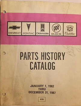1982-1987 Parts History Catalog