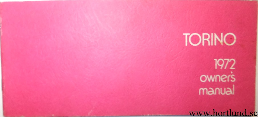 1972 Ford Torino & Ranchero Owners Manual