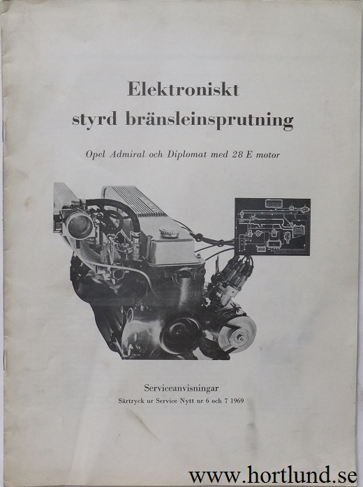 1969 Opel Admiral Diplomat Elektroniskt styrd bränsleinsprutning