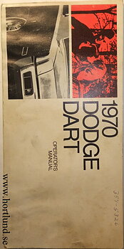 1970 Dodge Dart Operator's Manual