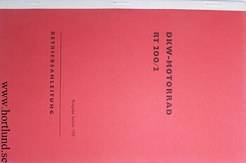 1955 DKW RT 200/2 Instruktionsbok