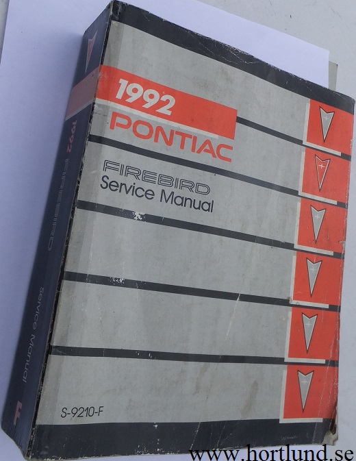 1992 Pontiac Firebird Service Manual