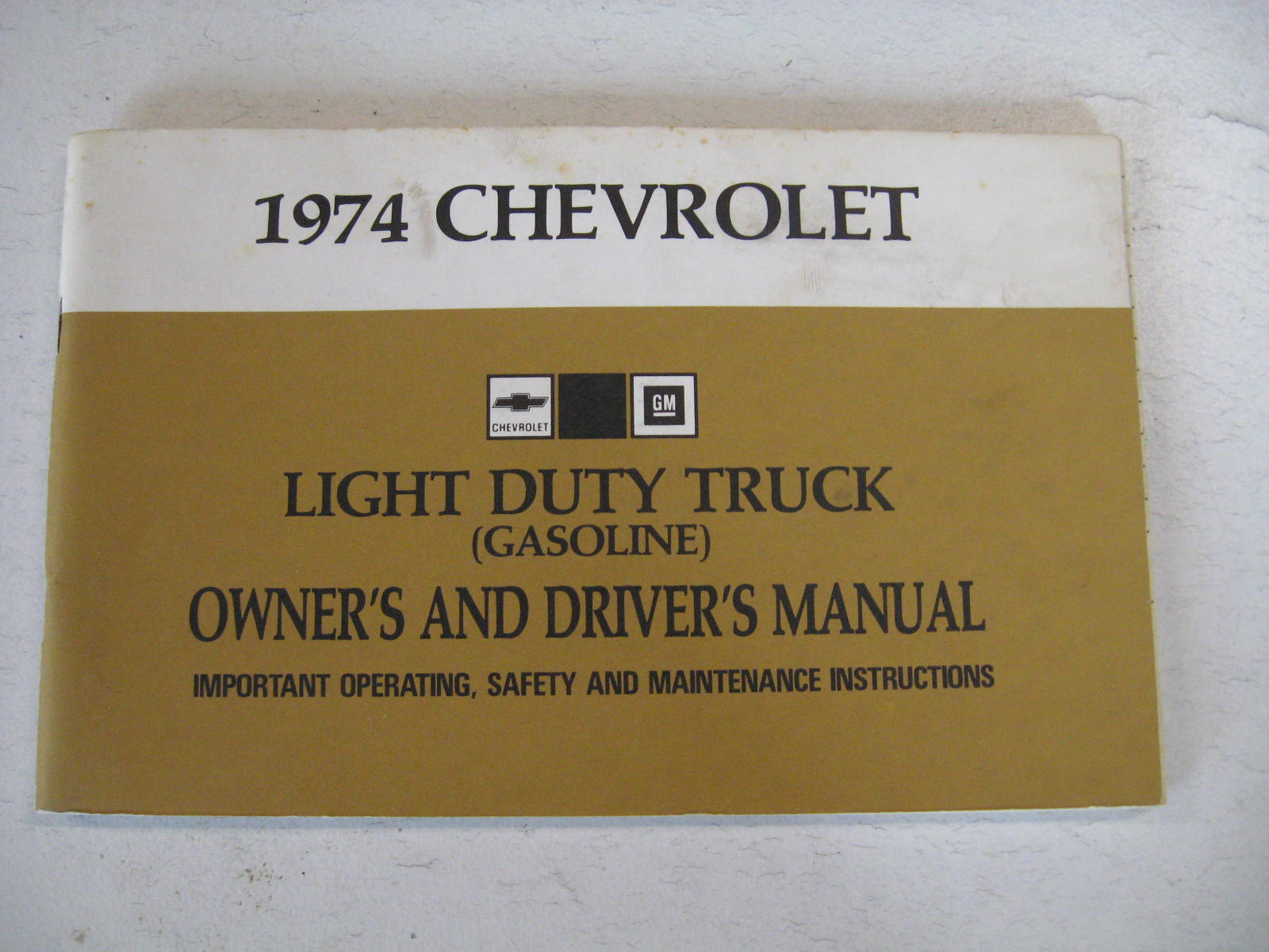 1974 Chevrolet Light DUty Truck Owners Manual