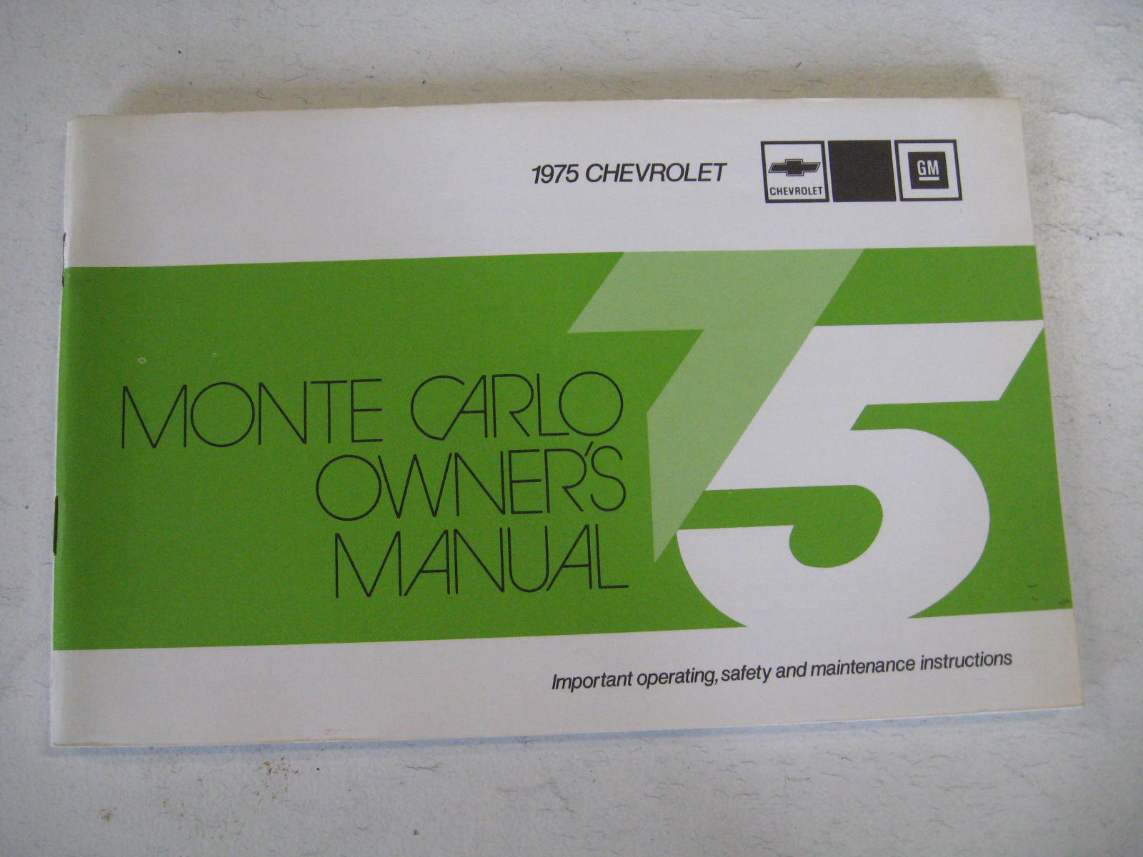 1975 Chevrolet Monte Carlo Owners Manual