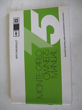 1975 Chevrolet Monte Carlo Owners Manual