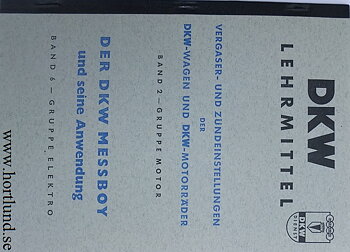 1937 - 1956 DKW förgasare och tändning instruktionsbok