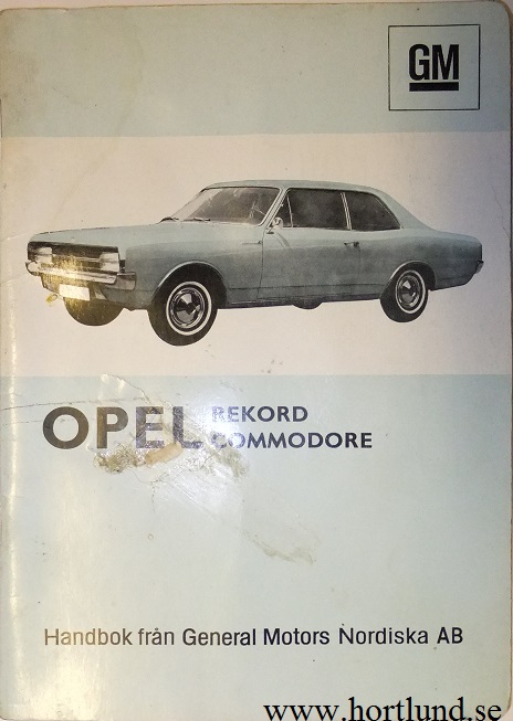 1968 Opel Rekord och Commodore Handbok