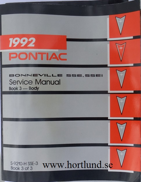 1992 Pontiac Bonneville SSE & SSEi Service Manual - 4