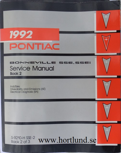 1992 Pontiac Bonneville SSE & SSEi Service Manual - 3