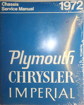 1972 Plymouth & Chrysler och Imperial Service Manual original