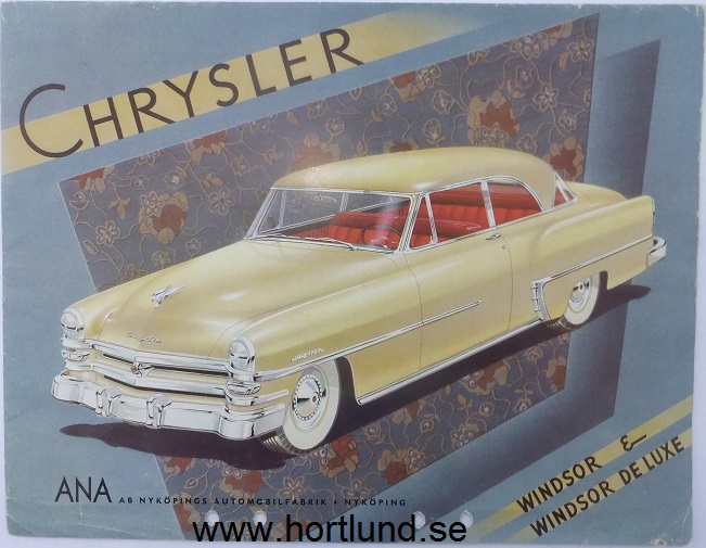 1953 Chrysler Windsor & Windsor De Luxe broschyr svensk