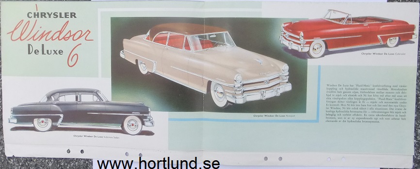1953 Chrysler Windsor & Windsor De Luxe broschyr svensk - 2