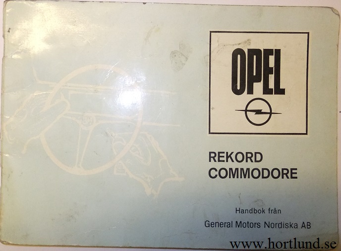 1969 Opel Rekord och Commodore Handbok