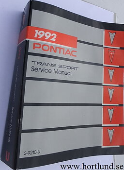 1992 Pontiac Trans Sport Service Manual