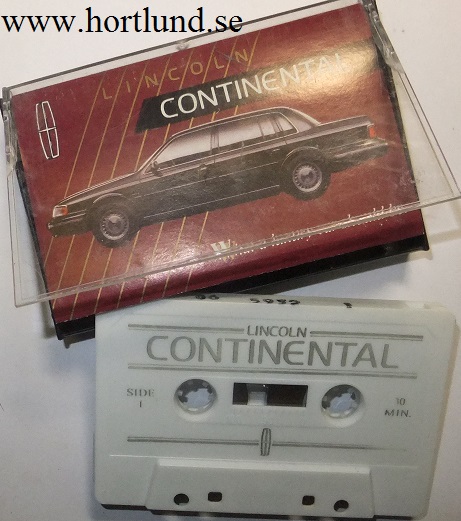 1988 Lincoln Continental Owners Manual kassett