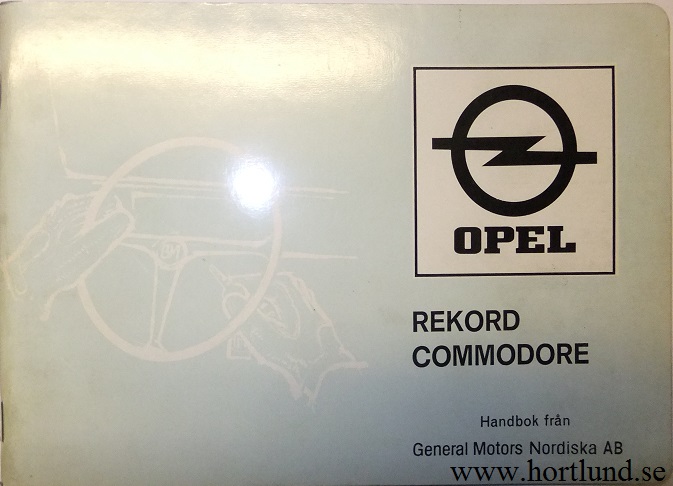 1971 Opel Rekord och Commodore Handbok
