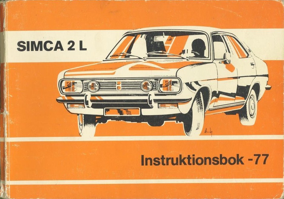 1977 Simca 2L instruktionsbok svensk