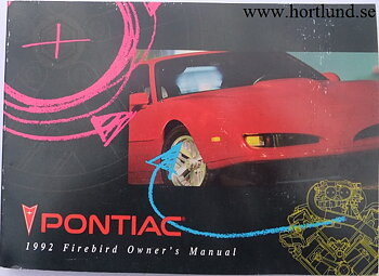 1992 Pontiac Firebird Owners Manual
